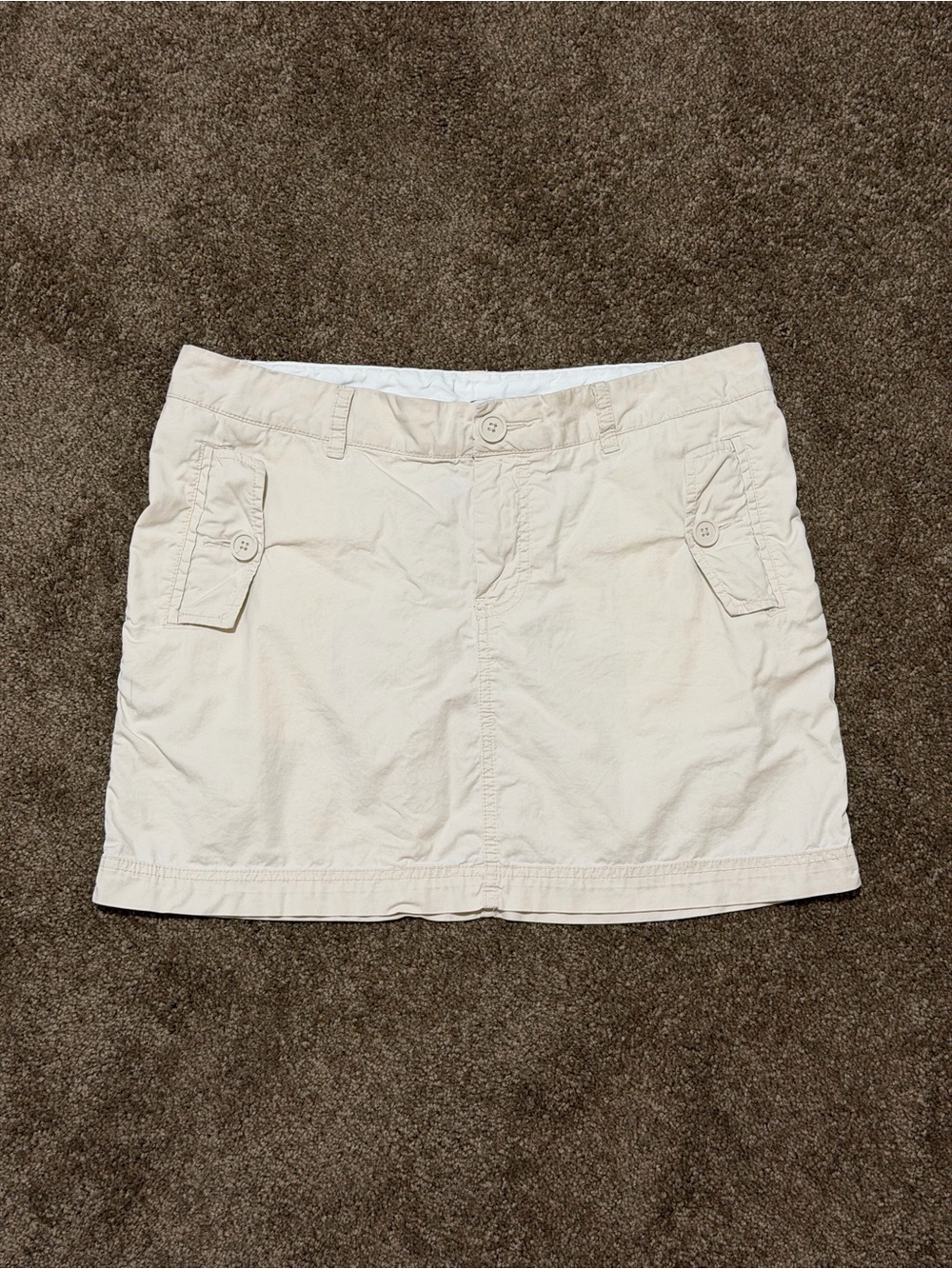 GAP Cream/Beige Casual Cotton Skirt